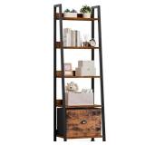 Furologee 5-Tier Ladder Shelf, Ladder Bookshelf wi