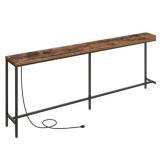 78.7" Console Table with Power Outlet, 11.8" Wide