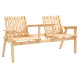 $103 Outsunny Patio Bench, Garden Bench with Middl