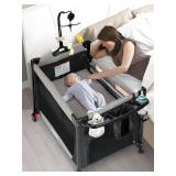 $190 Baby Bassinet, Pack and Play with Bassinet, B