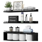 WOPITUES Floating Shelves for Wall 24 inch with Cu