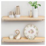 24 inch Floating Shelves for Wall Set of 2, Solid