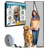 FLUX Magnetic Screen Door - Self-Closing, Pet-Frie