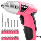 Hi-Spec Electric Screwdriver 27pc 3.6V Pink USB Sm