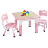 $100 FUNLIO Kids Table and 2 Chairs Set, Height Ad