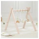 Comfy Cubs Baby Play Gym Set, Wooden Hanging Bar w
