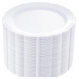 DaYammi 60PCS White Plastic Plates, Heavy Duty Whi