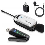 Alvoxcon Wireless Lapel Microphone for Computer, U