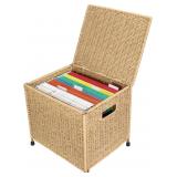 URFORESTIC Seagrass File Storage Box Organizer | C
