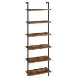 HOOBRO DIY Ladder Shelf, 6-Tier Wall Mounted Books