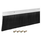 uxcell Door Brush Bottom Sweep H-Shape Aluminum Al