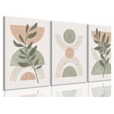 ELSGGZY Boho Wall Art Abstract Canvas Prints Mid C