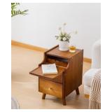 $150 Narrow Nightstand, Solid Wood Night Stand for