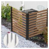 (WHITE)Air Conditioner Fence 42" W X 42" H Trash C