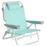 SUNNYFEEL Extra Wide Low Beach Chair 5 Position La
