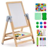 VEVOR Art Easel for Kids, 2-in-1 Wooden Double-Sid