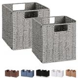 Vagusicc Wicker Basket, Set of 2 Hand-Woven Wicker