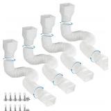 4 Pack Rain Gutter Downspout Extensions Flexible,
