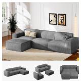 $504 Marsail 111" L-Shape Sofa, Modular Cloud Couc
