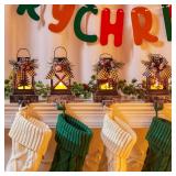 Christmas Stocking Holders for Mantel Set for 4, 4