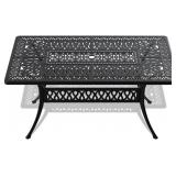 $421 L58.27 x W34.65 Cast Aluminum Patio Dining Ta
