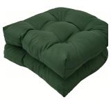 Outoor Patio Seat Cushions Dark Green,2 Count Indo