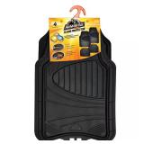 Black Heavy Duty Rubber 19 in. x 29 in. Car Mat (4