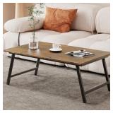 Folding Coffee Table, Portable Wood Low Table with