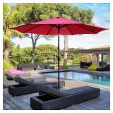 9 ft. Steel Crank and Tilt Market Patio Umbrella i