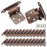 Antique Copper Bronze Kitchen Cabinet Hinges, 6 pa