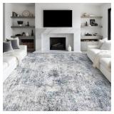 $130 Abstract 9x12 Washable Rug: Modern Ultra Non