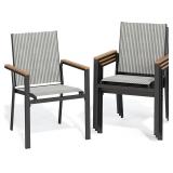 $150 YITAHOME Set of 4 Stackable Patio Chairs, Out