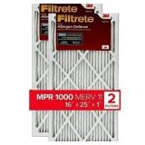 Filtrate 16x25x1, AC Furnace Air Filter, MPR 1000,