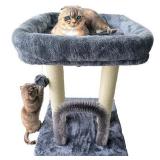 BEGA PET Cat Tree Tower 19.6 inch - 4 in 1 Dark Gr