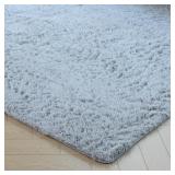 duduta Grey Soft Fluffy Rug 4x6 ft, Shag Fuzzy Plu