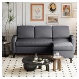 $273 (BLACK)Shintenchi Convertible Sectional Sofa