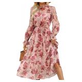 ( Size XL )ANRABESS Womens Long Sleeve Dress 2025