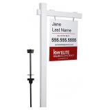 Vinyl PVC Real Estate Sign Post 6ft. Tall (4"x 4"x