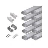 10-Pack 6.6ft/ 2Meter U Shape LED Aluminum Channel