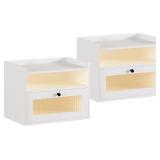 ChooChoo Floating End Table Set of 2 with LED Ligh