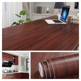 Livelynine 36 x197 Wide Dark Wood Contact Paper fo