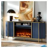 $420 OKD Luxury 70" Fluted Fireplace TV Stand, Mod
