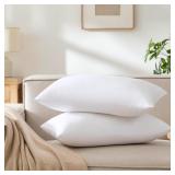 Set of 2 White Pillow Inserts - Ideal for Bed, Cou