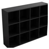 $150 12-Cube Storage Shelf Bookcase - Wooden 3-Tie