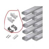 10-Pack 6.6ft/ 2Meter U Shape LED Aluminum Channel