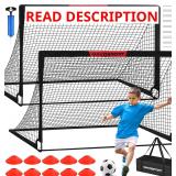 Kids Soccer Goals for Backyard Set - 2 of 6x4 ft P