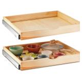 $125 2 Set Pull out Tray Cabinet Organizer Wooden