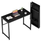 (White) GreenForest Folding Desk for Small Spaces,
