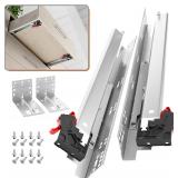 AOLISHENG 1 Pair Undermount Soft Close Drawer Slid
