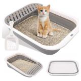 Portable Cat Litter Box - Travel Litter Box for Ki